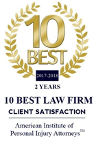 10 Best Law Firm - Client Satisfaction Badge